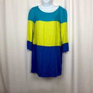 Maeve rayon color block long sleeve dress 10